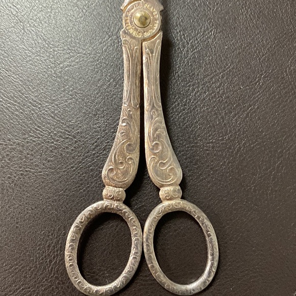 Antique Victorian Sheffield England Silver Serving Scissor Tongs 1750-1840 - Picture 9 of 11